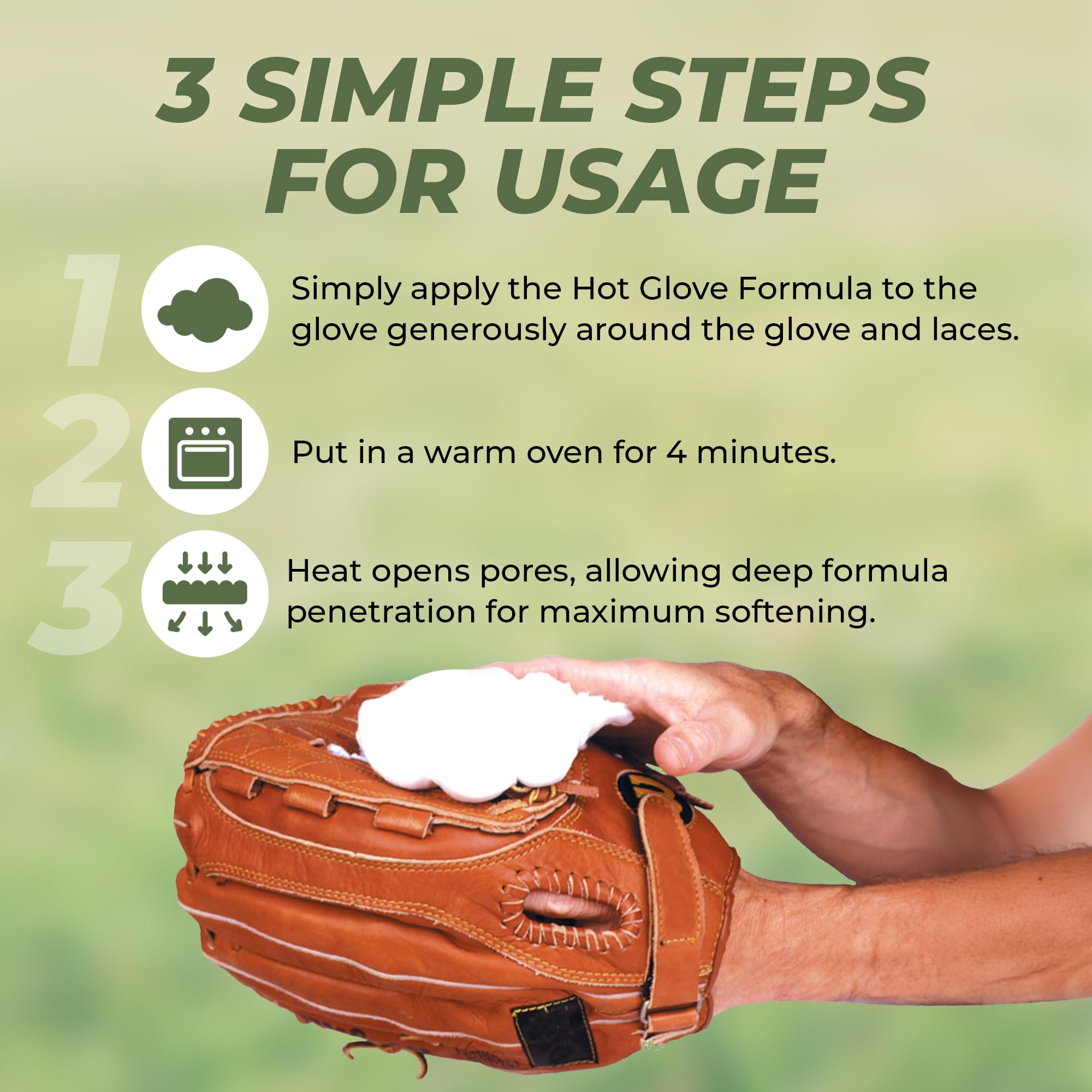 Hot Glove Heat Treatment Instant Glove Break-In For Baseball And Softball Gloves - The Original Hot Glove