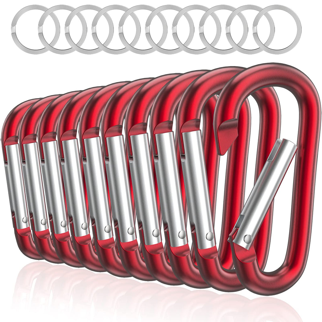 Sprookber 3'' Aluminum Carabiner D Ring, Caribeener