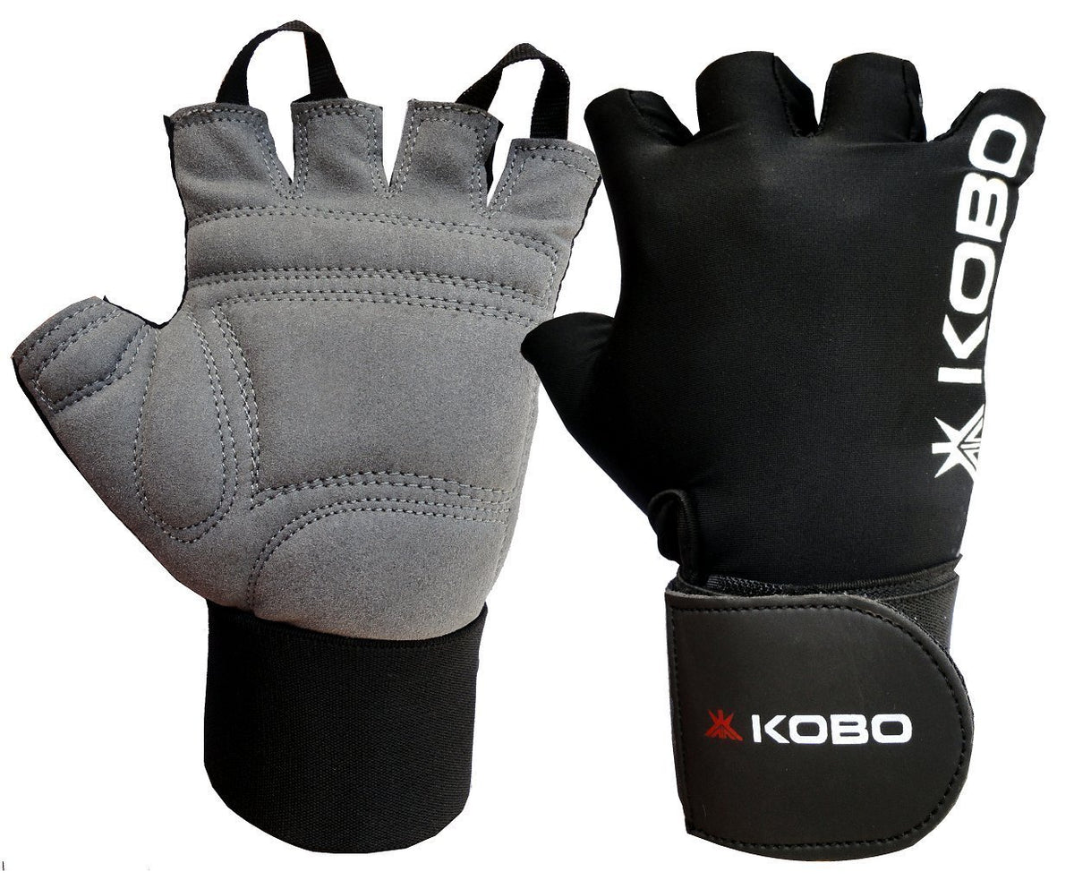 Kobo WTG09 Gym Gloves with Wrist Support, XLarge (Black)