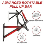 Besthls Wall Mounted Advanced Pull Up Bar, Heavy Duty Wall Mount Pull-Up Chin Up Bar Multifunctional Home Gym Workout Indoor Exe
