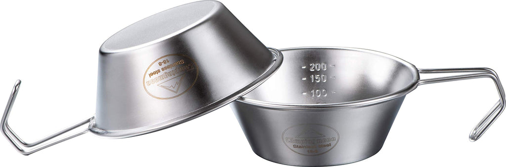 Campingmoon 2Pcs/4Pcs Set Stainless Steel Camping Sierra Cup 310Ml (Jp-S-220-2P)