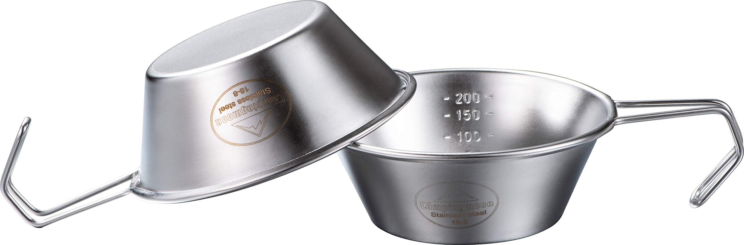 Campingmoon 2Pcs/4Pcs Set Stainless Steel Camping Sierra Cup 310Ml (Jp-S-220-2P)