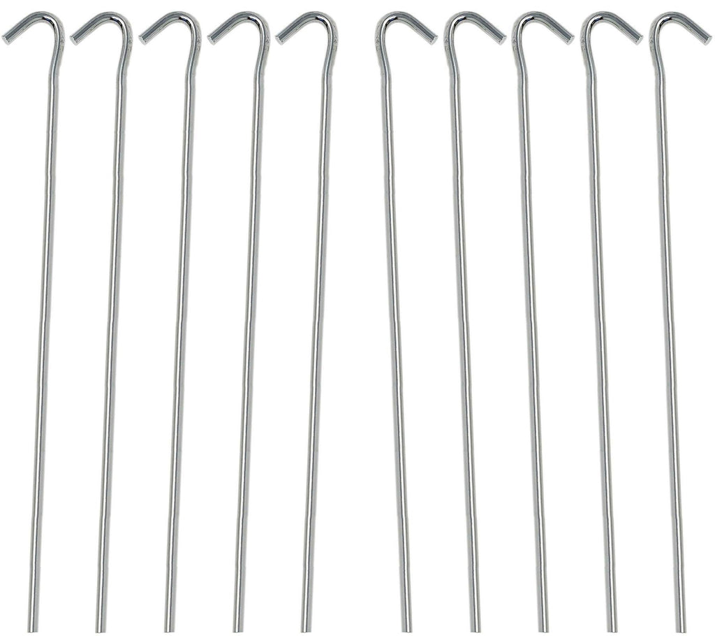 Huji 20Pcs Galvanized Steel Tent Pegs Stakes