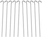 Huji 20Pcs Galvanized Steel Tent Pegs Stakes