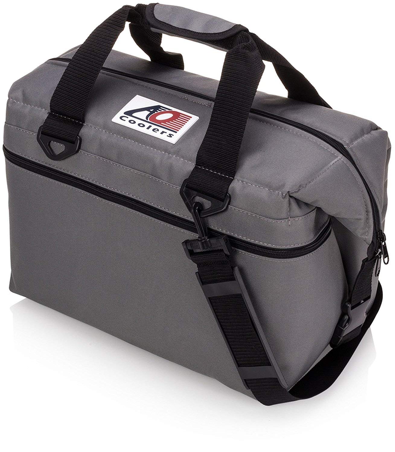 AO Coolers Original Soft Cooler with High-Density Insulation, Charcoal, 36-Can
