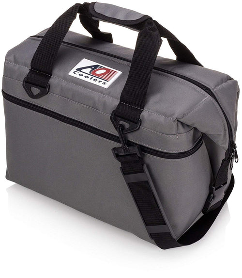 AO Coolers Original Soft Cooler with High-Density Insulation, Charcoal, 36-Can