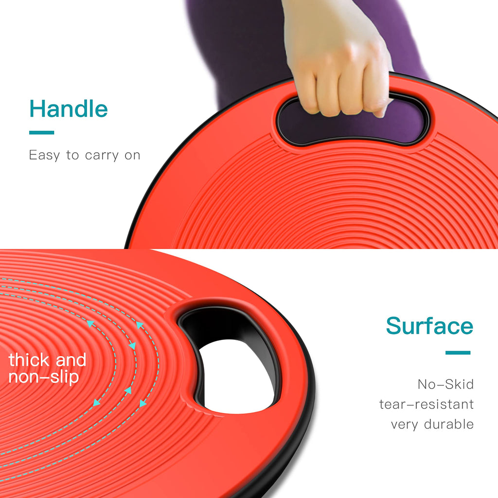 Everymile Wobble Balance Board, Exercise Balance Stability Trainer Portable With Handle For Workout Core Physical Therapy & Gym