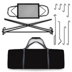 Bruntmor Large Outdoor Campfire Grill Camping Open Fire Cooker Stand Swing Away Hanging Grill Equipment For Fire Pit Stand Campf
