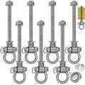 WWFFEN 6 Bearing Silent Heavy Duty Swing Hanger Permanent Anti-Rust 180 Swing, 1500 lb Capacity sandbag Yoga Swing Hammock Chair