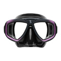 SCUBAPRO Zoom Scuba Mask with Ultra Clear Dual Lens and Lens-Change System for Optical Lenses for Diving, Black/Purple