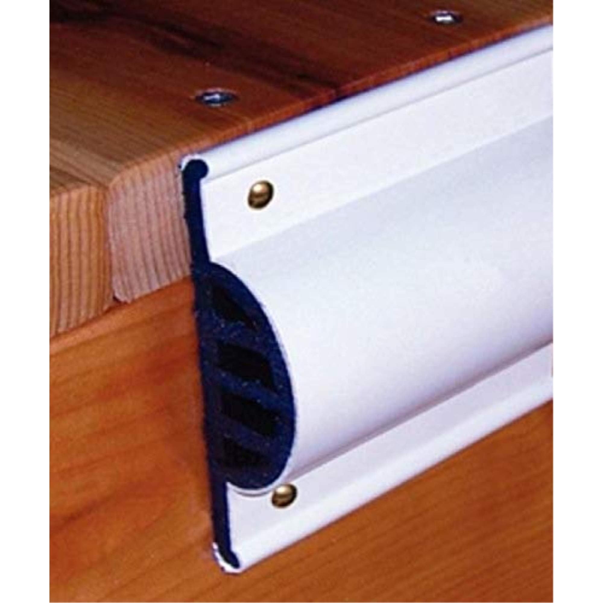 Taylor Made Commercial Grade Double Molded Dock Edging White Side Gard, 10' Coil - Dock Guard With Heavy Wall Sections For Great