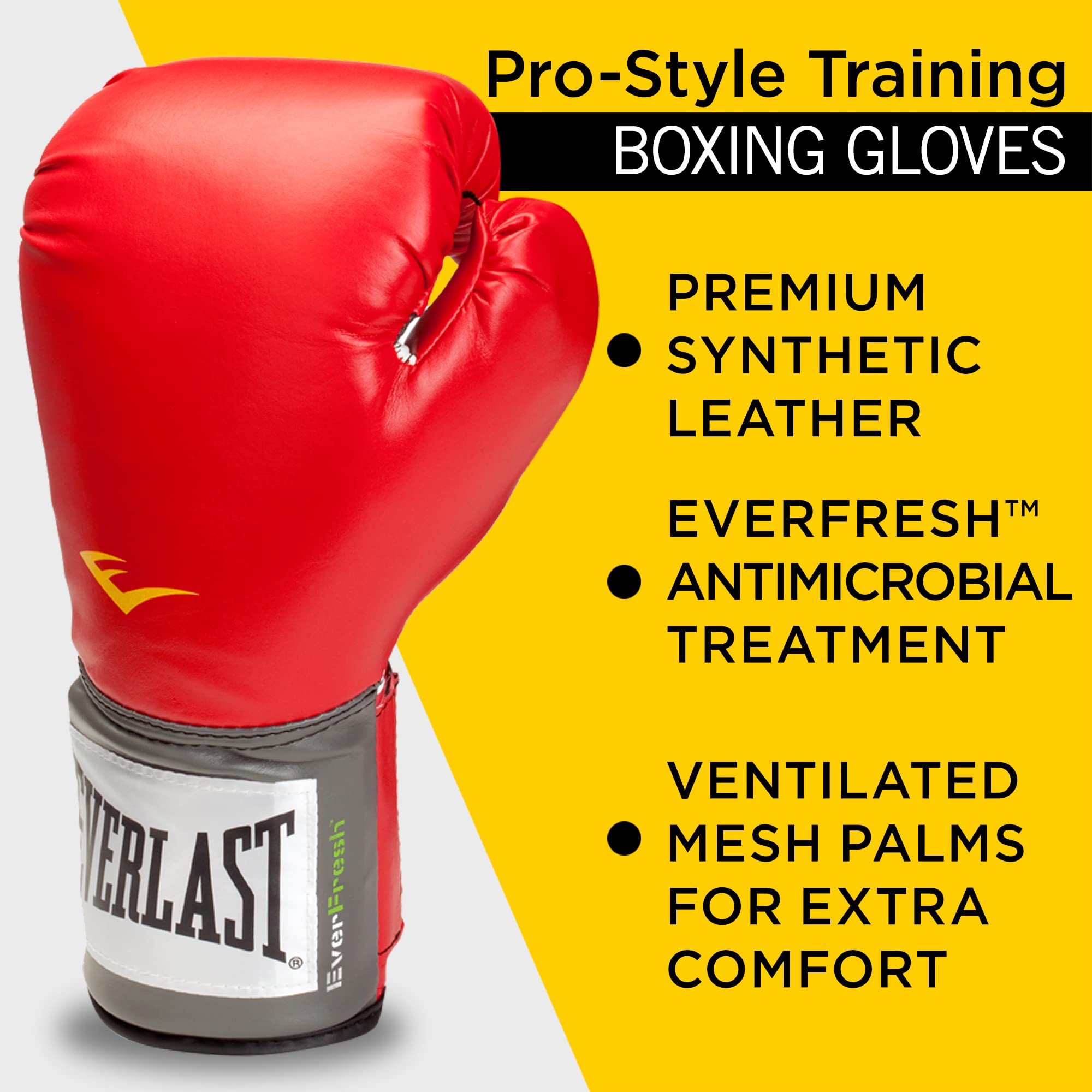 Everlast Pro Style Training Gloves (Red, 14 Oz.)