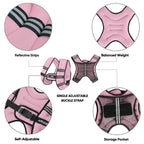 APEXUP 10lbs Weighted Vest Men Women, Weight Vest for Women Workout Equipment for Strength Training Running (Pastel Pink)