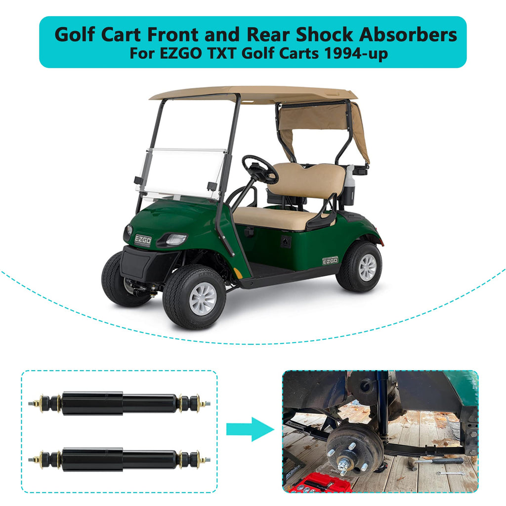 10L0L Golf Cart Front And Rear Shock Absorbers For Ezgo Txt Golf Carts 1994+ - Set Of 2