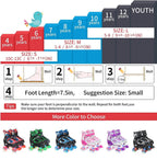 Kids Roller Skates For Boys - Red For Toddler Little Kids Age 4 5 6 7- Adjustable All Light Up Wheels Indoor Outdoor Sports Birt
