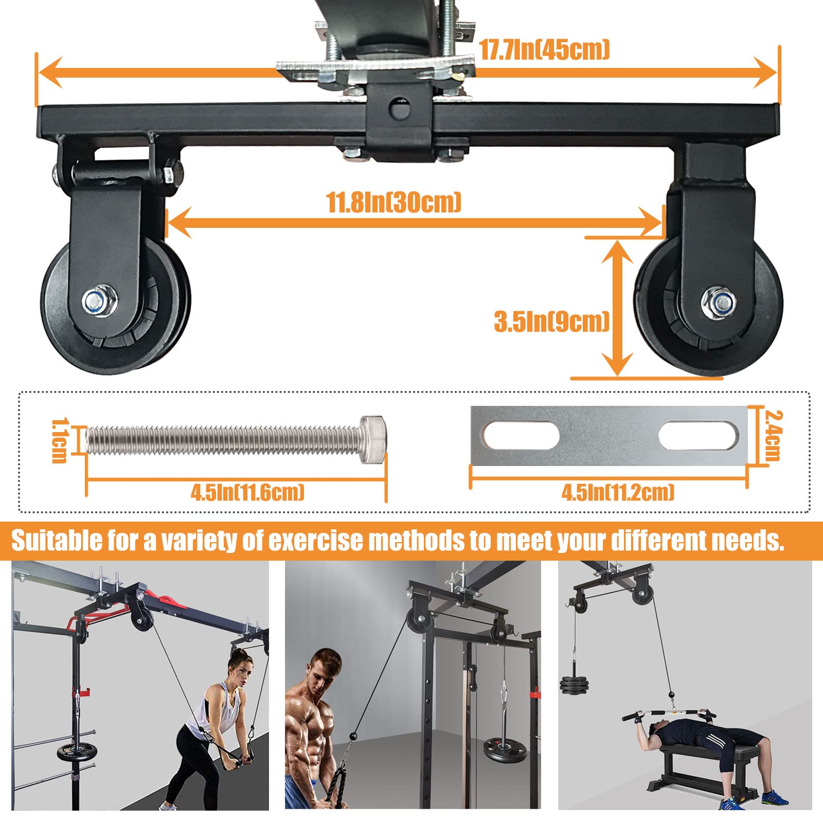 Korikahm Upgraded Cable Pulley System Gym, Lat Pull Down Machine For Home Gym Equipment, Weight Pulley System For Cable Machine,