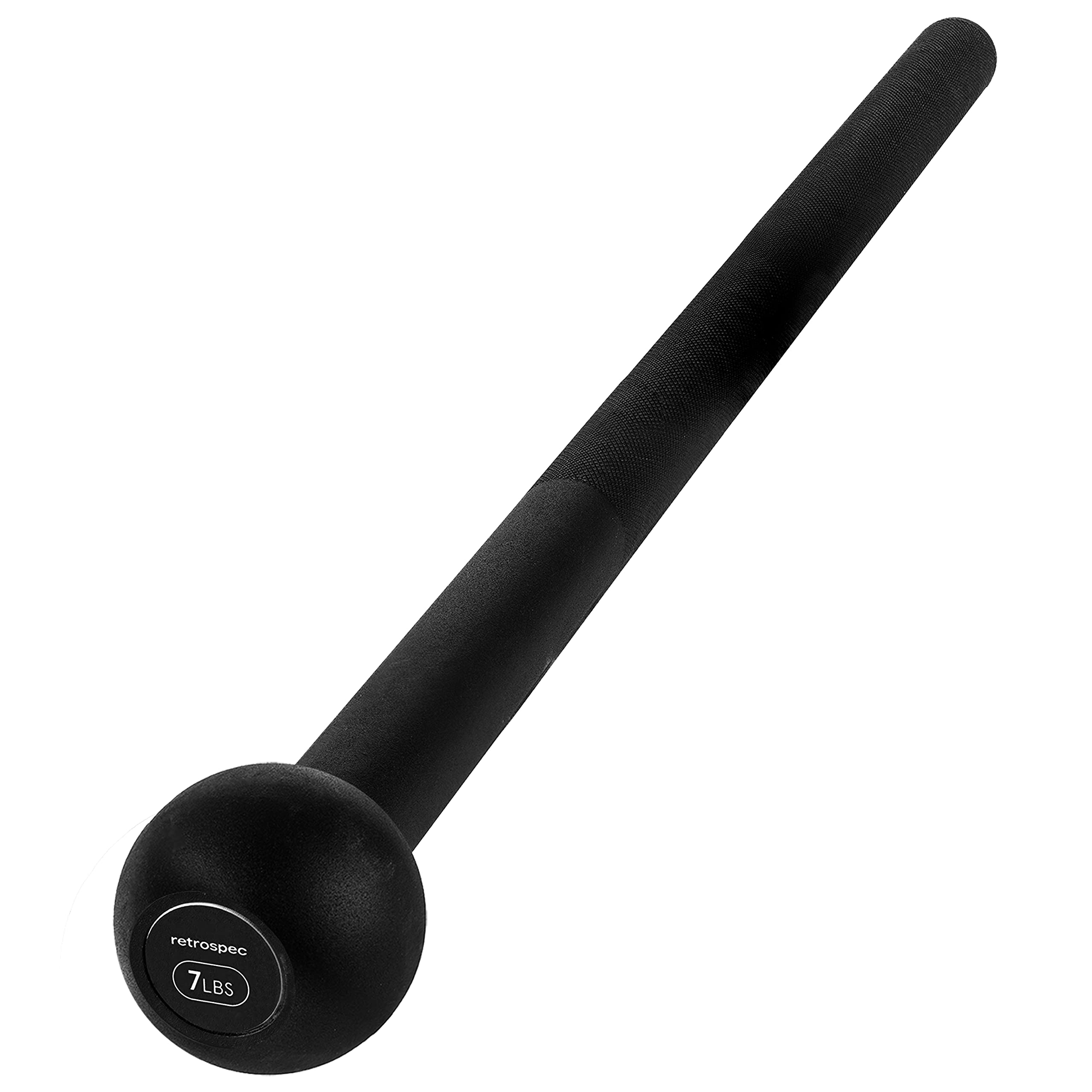 Retrospec Steel Macebell 5 To 30Lbs For Men & Women Steel Mace Strength Training & Full Body Workouts, Matte Black