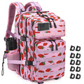 R.SASR Military Tactical Backpack 45L Large Tactical Backpack for Men, Hiking Rucksack With Bottle Holder (Colorful strawberry p