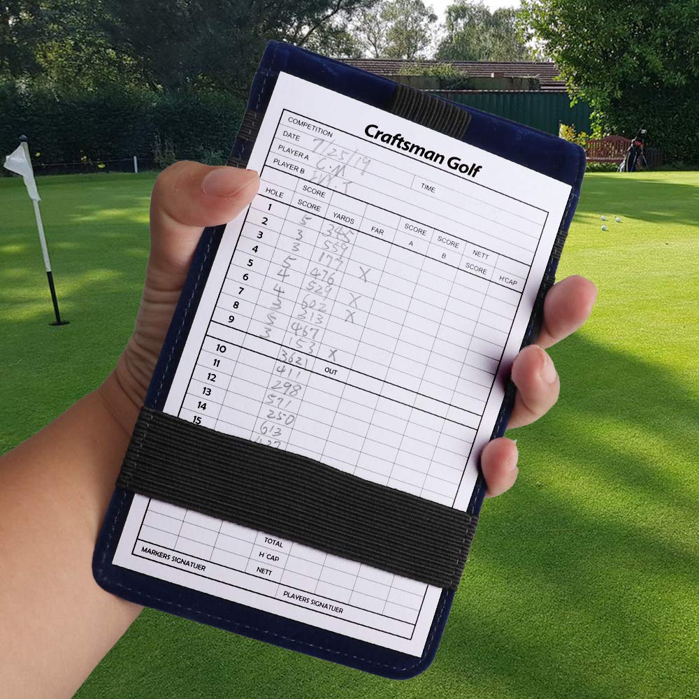 Craftsman Golf 10Pcs 6.3 X 4 Inch Golf Score Sheet Golf Scorecards Record Score Keeper Card Track Golf Stats