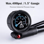 Beto High Pressure Shock Pump - (400 Psi Max) Mtb Bike Shock Pump For Fork & Rear Suspension With No-Loss Schrader Valve