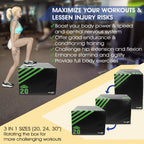 Yes4All 3 In 1 Foam Plyometric Jump Box Jump Training & Conditioning-Plyo Jump Box For Jump Training Fitness Workout Exercise, G