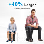 Upgrade Retractable Portable Toilet For Adults - 18.6H Adjustable Height Camping Tall Toilet, Xl Travel Folding Toilet With Lid
