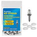 EZ-Xtend One Way Lift Fasteners Screw Stud - Nickel Plated Brass Stud with Stainless Steel Screw (5, 5/8)