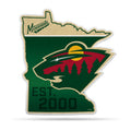 Rico Industries Nhl Minnesota Wild State Shape Shape Cut Pennant - Home And Living Room D  Cor - Soft Felt Ez To Hang 18X0.10X18