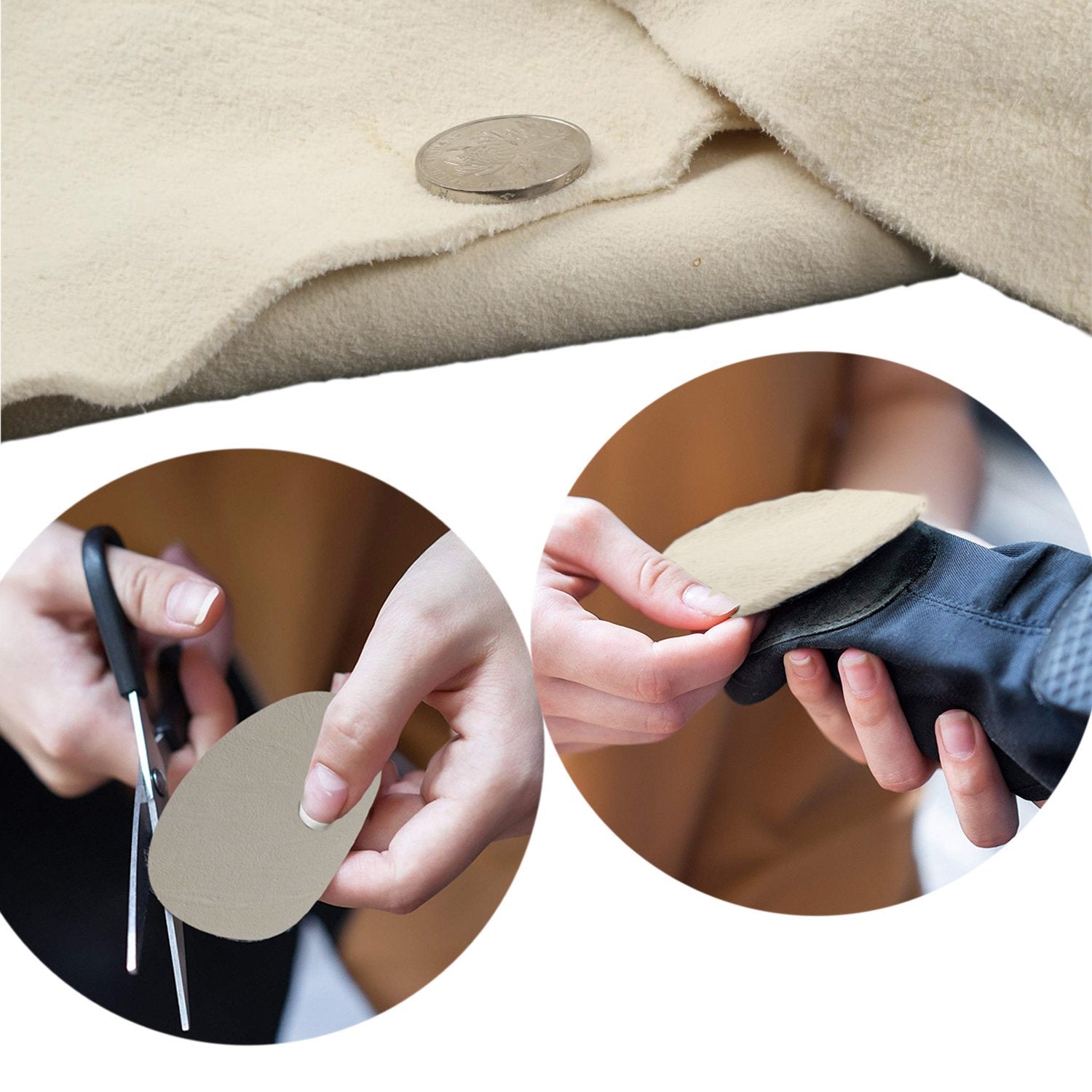 Stick-On Suede Friction-Reducing Dance Soles For ,Easy Pivoting And Sliding On Sticky Indoor Dance Floors,Self-Adhesive Anti-Sli