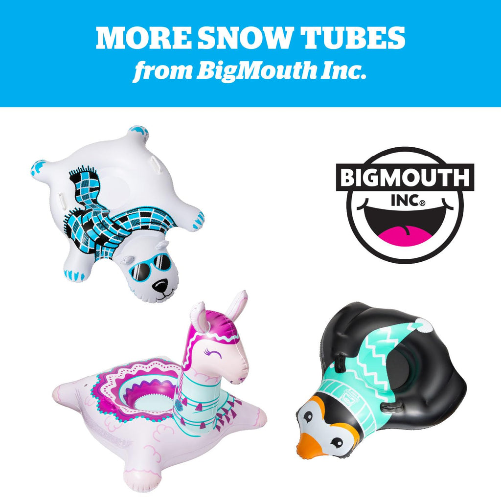 Bigmouth Inc Large 48'' Inflatable Snow Tube For Kids And Adults, Durable Winter Toy For Tubing & Sledding - Peppermint