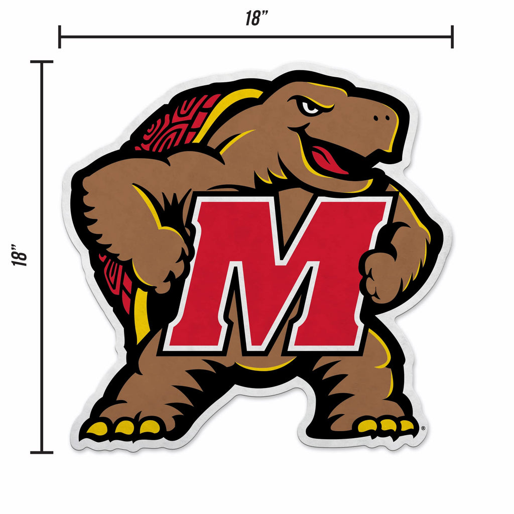 Rico Industries Ncaa Maryland Terrapins Mascot Shape Cut Pennant - Home And Living Room D  Cor - Soft Felt Ez To Hang
