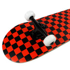 Krown Rookie Checker Skateboard, Black/Red, 7.75''