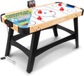SereneLife 58 Air Hockey Game Table, w/ Built-in Score Tracker & Puck Dispenser, Digital LED Scoreboard & Accessories