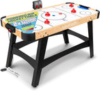 SereneLife 58 Air Hockey Game Table, w/ Built-in Score Tracker & Puck Dispenser, Digital LED Scoreboard & Accessories