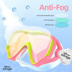 Seago Kids Swim Mask Swimming Goggles for Boys Girls Youth Toddlers 5-15, Anti-Fog No Leak 180 Clear Goggles Kids Pool Underwate