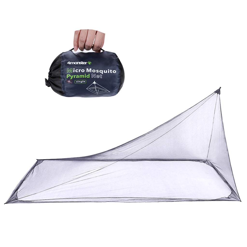 4Monster Camping Insect Net With Carry Bag, Compact And Lightweight, Fits Bed,Sleeping Bags,Tent (Single)