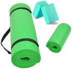 Fitvids All Purpose 1/2-Inch Extra Thick High Density Anti-Tear Exercise Yoga Mat And Knee Pad With Carrying Strap And Yoga Bloc