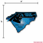 Rico Industries Nfl Carolina Panthers State Shape Shape Cut Pennant - Home And Living Room D  Cor - Soft Felt Ez To Hang 18X0.10