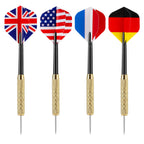 Accmor 12Pcs Steel Tip Darts Set, 18 Grams Professional Metal Darts, Metal Tip Darts With 4 Extra Nylon Shafts, 4 Extra Flights