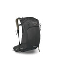 Osprey Stratos 24L Mens Hiking Backpack - Adjustable Daypack with Waterproof Raincover & Bottle Pockets, Raven Black