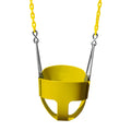 Gorilla Playsets 04-0008-Y/Y Full Bucket Toddler Swing, Yellow Bucket, Yellow 60'' Plastic Coated Chains, 50 Lb Capacity