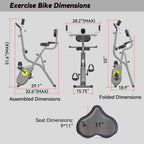 Folding Exercise Bike Arms And Feet Trainer Equipment For Home Workout Stationary Magnetic Foldable Upright Indoor Cycling Bicyc