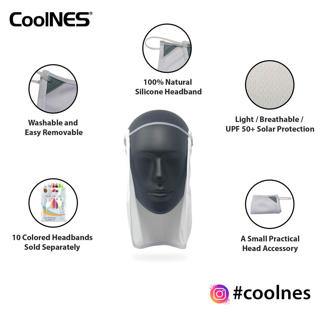 Coolnes - Uv Sun Protection Neck Drape Adjustable Multifunctional 2 In 1 Face Covering For Outdoor Fishing - Unisex (Coolnes-Fla