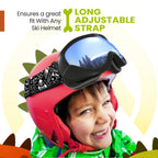 Outdoormaster Kids Ski Goggles - Helmet Compatible Snow Goggles For Boys & Girls With 100% Uv Protection - Vlt 10.1%