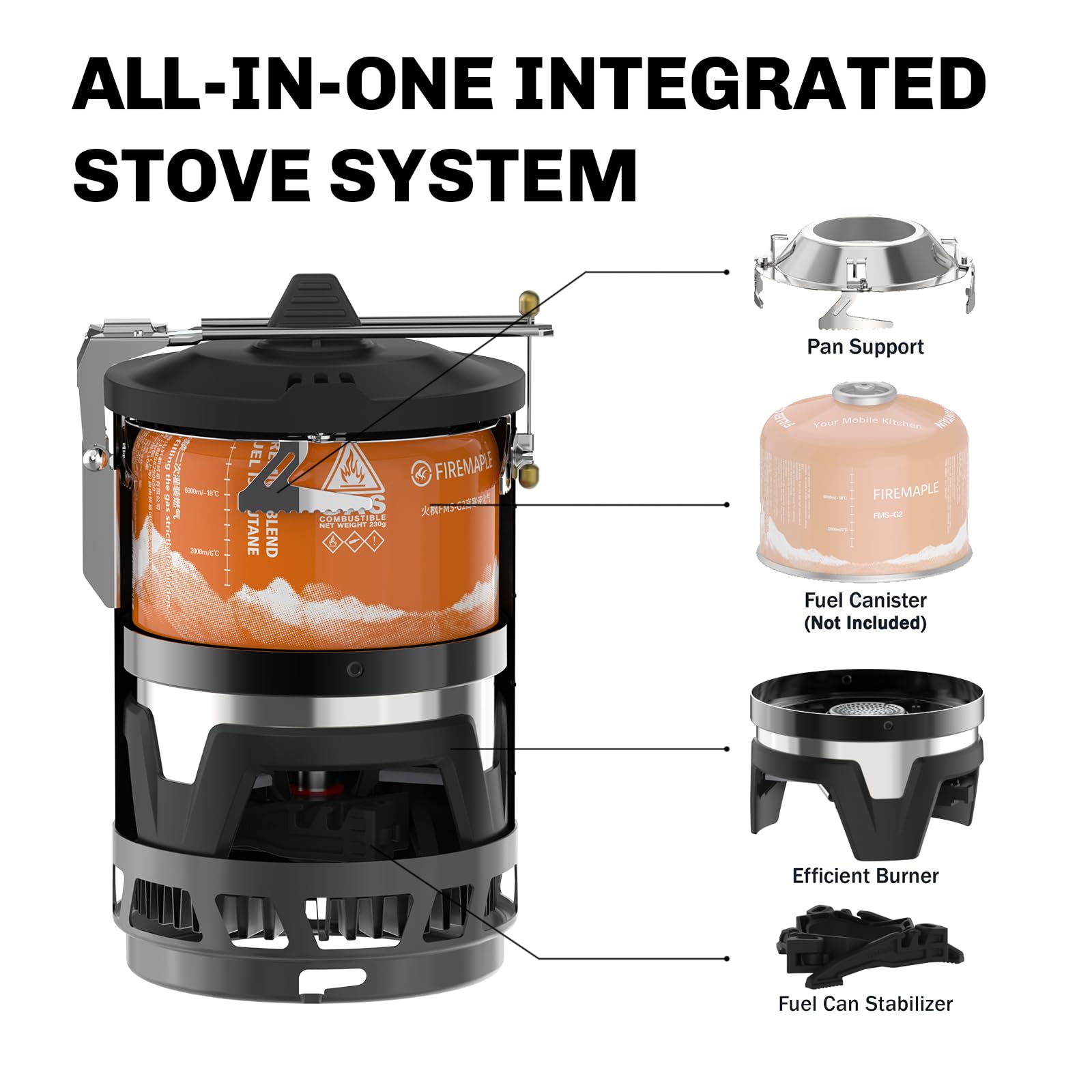 Fire-Maple Star X2 Pro Backpacking And Camping Stove-Fast Boiling, Compact And Efficient Camp Cooking Gear For Hiking, Trekking,