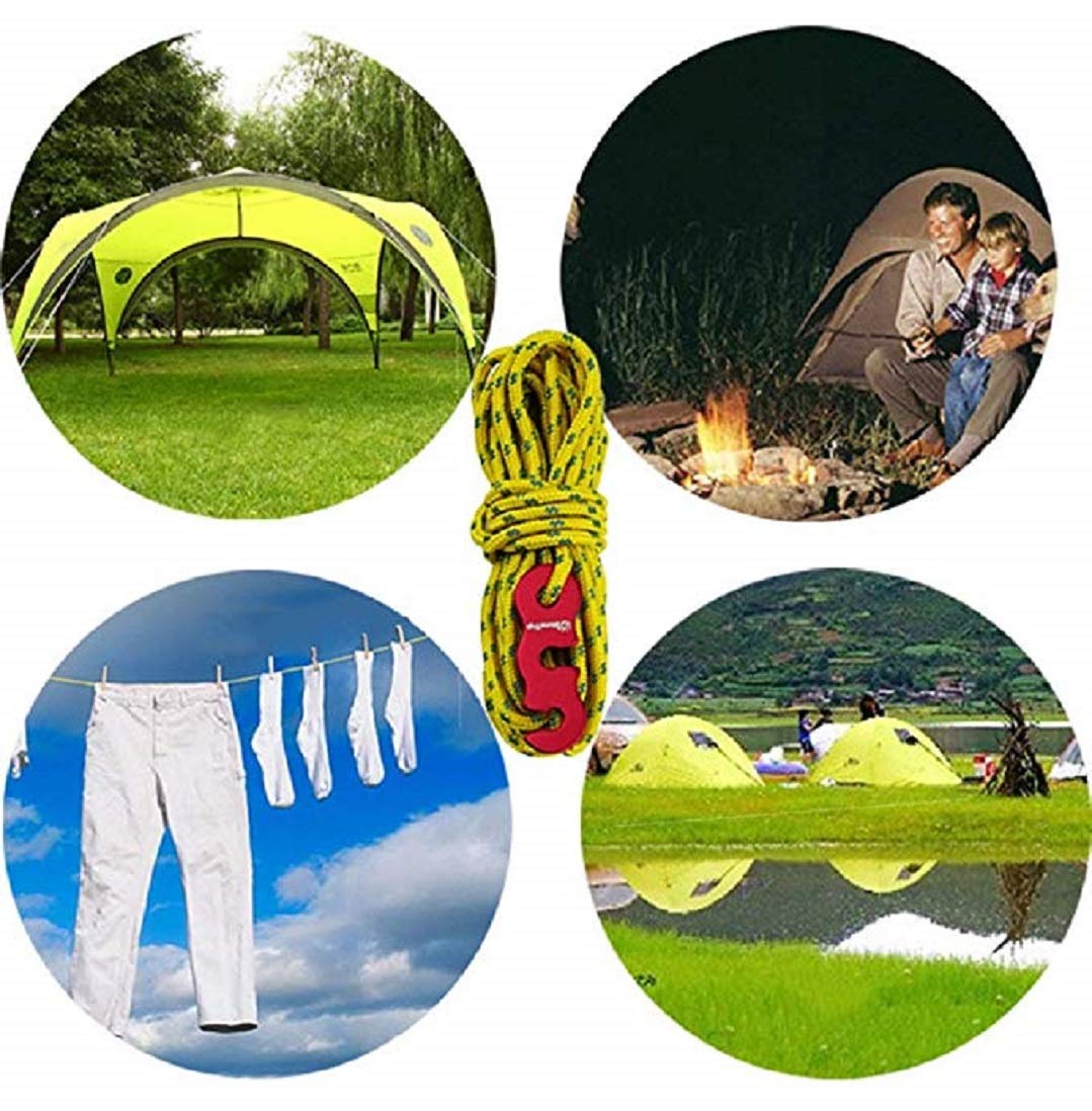 Bpnhna 4Pcs 3Mm Reflective Guyline With Tent Tensioner Cord Adjuster For Camping Hiking Shelter Shade Canopy Outdoor Activity