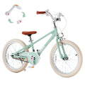 RoyalBaby EZ Kids Bike,18 Inch Convertible Balance to Pedal Bike for Boys & Girls,Beginner Bicycle for Ages 5-9 Years,Green