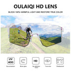 Oulaiqi Cycling Glasses Sports Sunglasses With Replaceable Nose Pad For Men Women Cycling Baseball Sunglasses (1Lens)