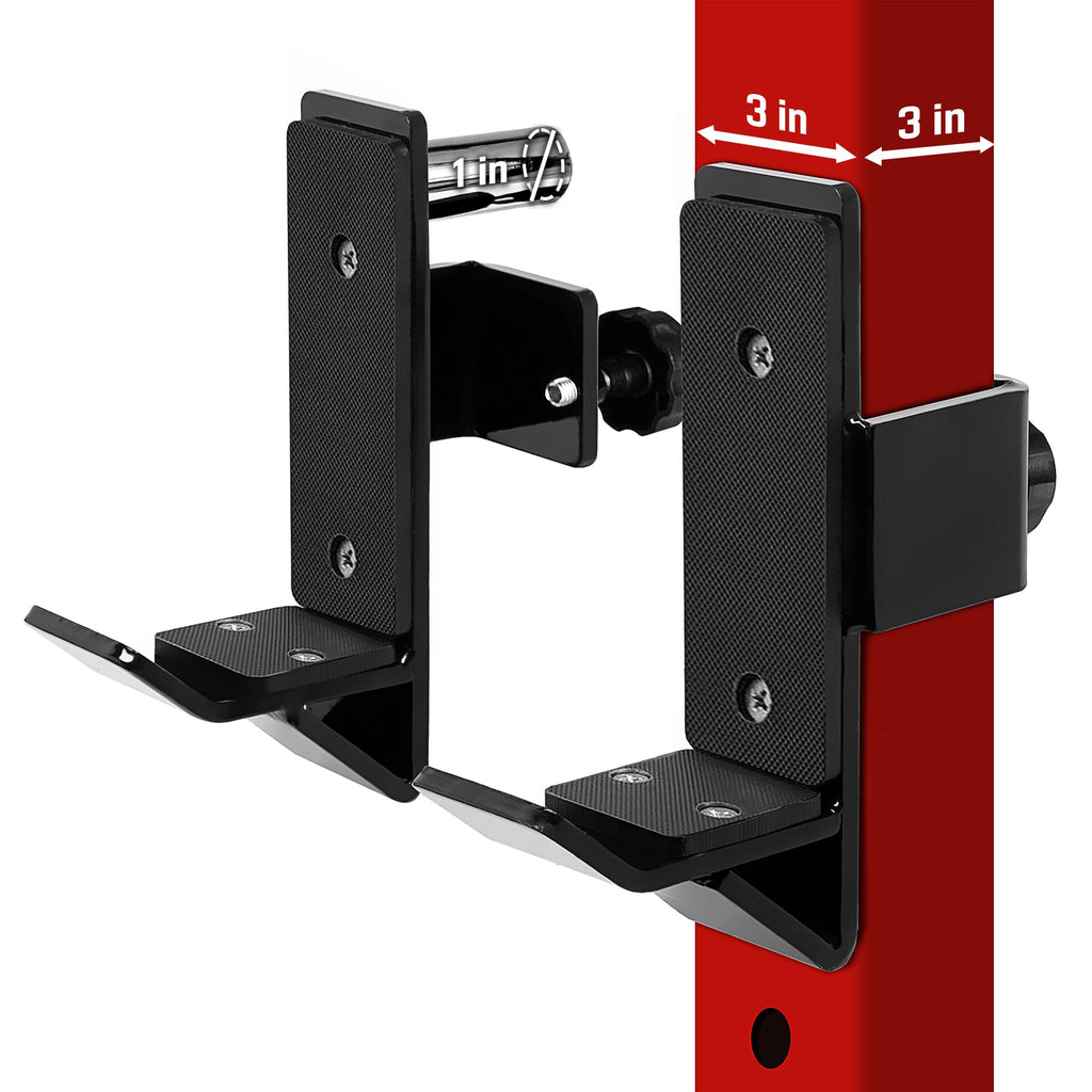 Yes4All Power Rack Attachment - J-Hook Barbell Fit 2X2 Or J-Hook Barbell Fit 3X3 In Square Tube