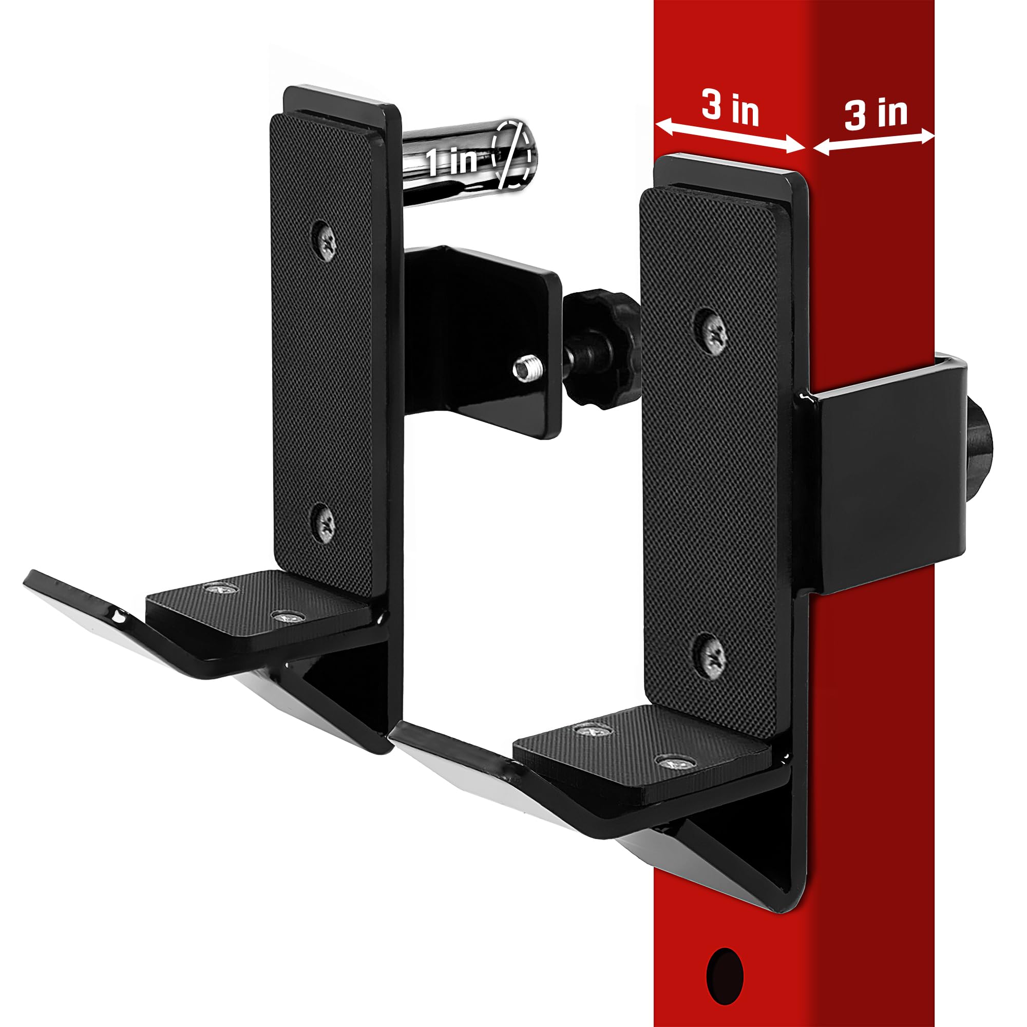 Yes4All Power Rack Attachment - J-Hook Barbell Fit 2X2 Or J-Hook Barbell Fit 3X3 In Square Tube